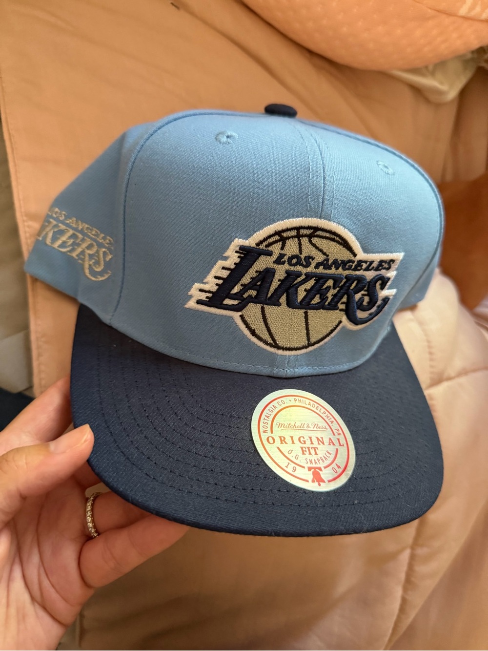 Light blue lakers hat